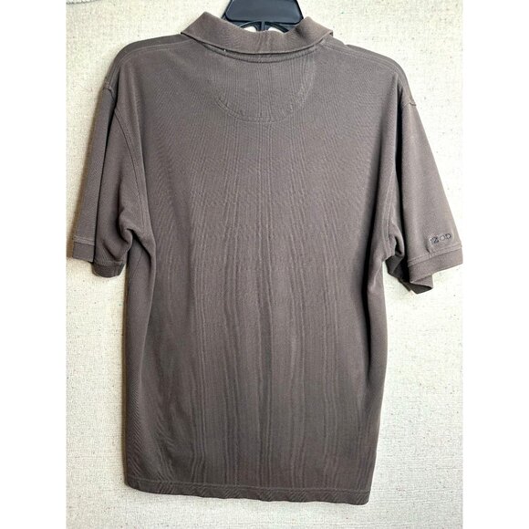 Izod USMC Marines Silk Wash Polo Shirt S/P 100% Cotton Brown Embroidery Military - Picture 3 of 9